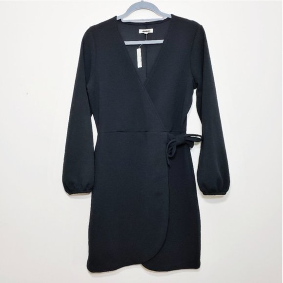 Madewell Long Sleeve Faux Wrap Dress Medium - Picture 5 of 6